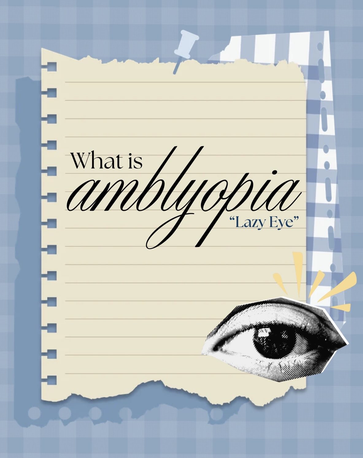 Amblyopia educational post cover