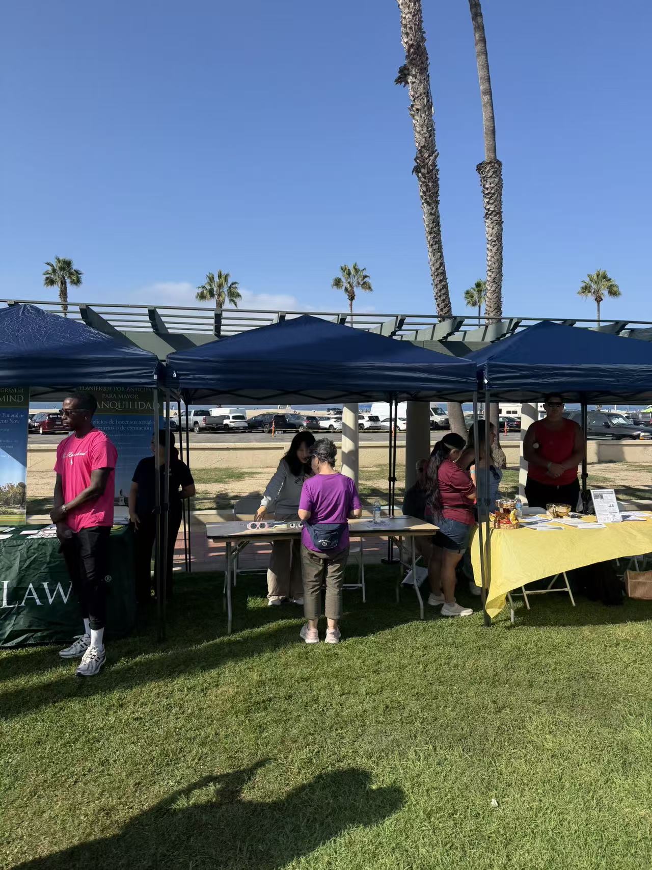 Community organizations welcoming visitors at the Los Angeles VisionWalk
